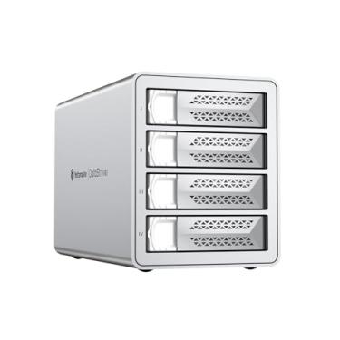 Imagem de Yottamaster VN400C3 Gabinete de disco rígido de 4 compartimentos, 10 Gbps DAS, 4 compartimentos DAS, gabinete USB C DAS de alumínio com suporte de 88 TB (4 x 22 TB), máximo de até 264 TB para HDD/SSD