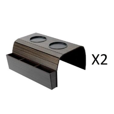 Imagem de Kit Bandeja Esteira Para Sofá Porta Copos E Controle 2unid - Artesanal