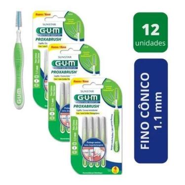 Imagem de Escova Interdental Proxa Brush 1.1 Fina Verde C/12 Gum