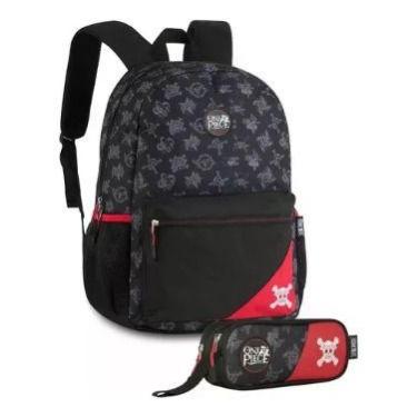 Imagem de Mochila De Costas One Piece Com Estojo Duplo Meninos Escolar - oem, OP