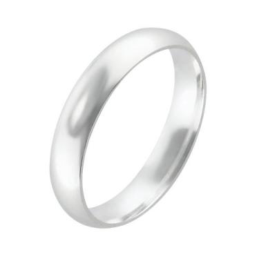 Imagem de Aliança Prata 950 Abaulada Anatômica 4mm Polida - Erah Joias, 18