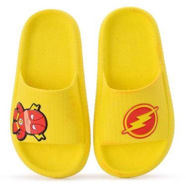 Imagem de Sandália Chinelo Infantil The Flash Slide Nuvem Menino - Cauby, Amarel