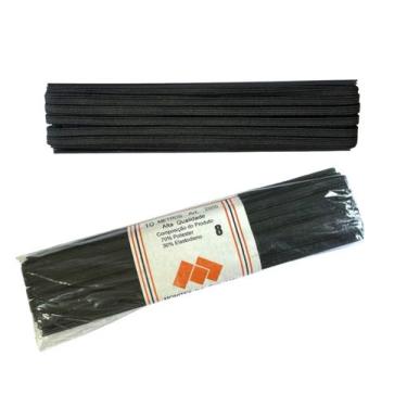 Imagem de Kit 20un Elástico Chato N8, 5mm, preto poliéster 10 metros - Mor
