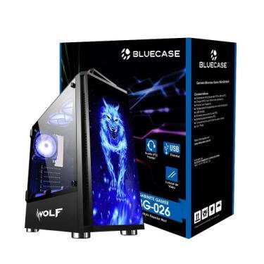 Imagem de Gabinete Gamer Wolf Lateral Vidro Temperado Articulado BG-026 Bluecase