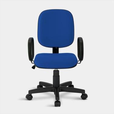 Imagem de Cadeira Diretor Turim Giratória com Braços Azul - Flex Cadeiras