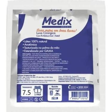 Imagem de Luva cirurgica latex c/po  tam 7.5 par 5929 -medix