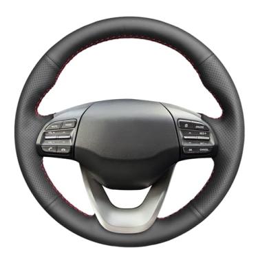 Imagem de MEWANT Capa de volante costurada para Hyundai Kona 2018-2020 / Acessórios para volantes para Hyundai Kona