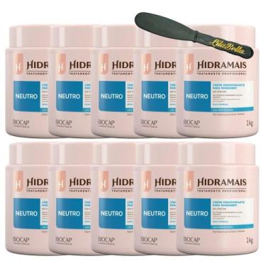 Imagem de 10UN Creme Para Massagem Neutro 1KG Hidramais + Espátula