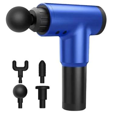 Imagem de Pistola Massageadora Profissional - Alta Potência 800w, Liberação Miofacial, Fisioterapia, Alivio da Dor, 5 Ponteiras, Massageador Eletrico Profissional (Azul)