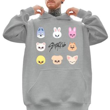 Imagem de Moletom Com Capuz Stray Kids Chibli Integrantes Grupo Kpop - Abstract 