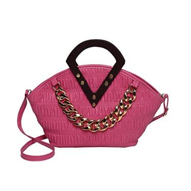 Imagem de Bolsas Tote Bag Grandes para Mulheres Bolsa Transversal de Couro Luxo para Senhoras(Pink)