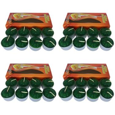 Imagem de Kit 40 Velas Rechaud Citronela, Com Suporte De Alumínio, Feita Com Óleo Essencial Importado. Repelente Contra Insetos, Mosquitos, Muriçocas e Pernilongos. Aromática e Perfumada. Decorativa.