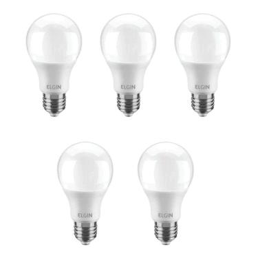 Imagem de Kit 5 Lâmpadas Bulbo Led 9W Elgin A60 E27