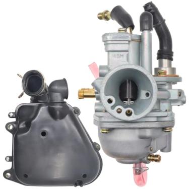 Imagem de Carbman Carburador com caixa de filtro de ar adequado para Polaris Predator 50/90, Scrambler 50/90, Sportsman 90 estrangulador manual 90cc 100cc Carburador manual