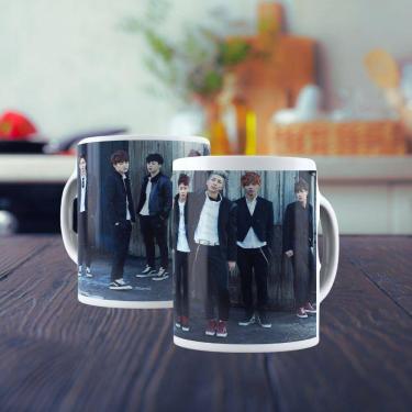 Imagem de Caneca De Porcelana 325ml Bts Decorada Bts 7
