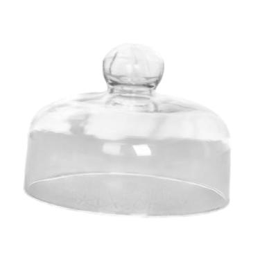 Imagem de Bothyi Tampa de cúpula de bolo de vidro transparente, adequado para suporte de bolo, pratos, tampa transparente de bolo, 17.5x26cm