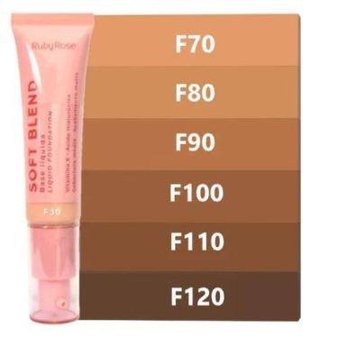 Imagem de Base liquida Soft Blend Acabamento Matte - Ruby Rose, F100