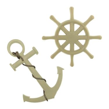 Imagem de Kit Âncora e Timão Decoração Piscina Praia Marina Restaurante Beira Mar Polietileno