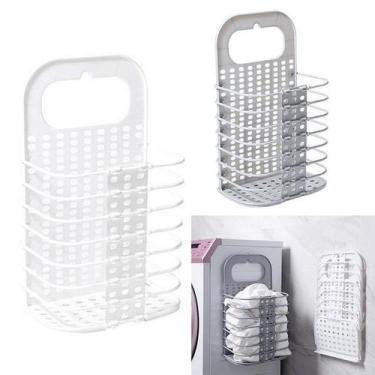 Imagem de Cesto Organizador Multiuso Dobravel De Parede Plastico Cesta - Shopmix
