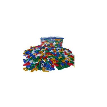 Imagem de Brinquedo didático pecinhas monta monta- 65 peças coloridas para monta