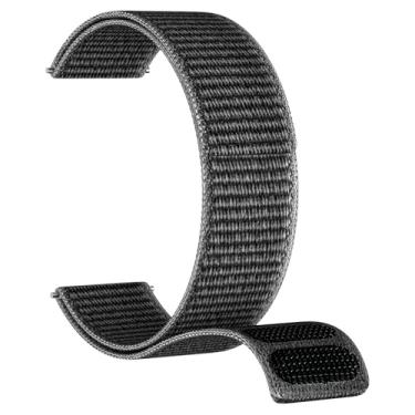 Imagem de OVERSTEP Pulseiras de relógio compatíveis com Garmin Forerunner 245/645/165/55/Music/Vivoactive 5/Vivoactive 4/Venu/Venu Sq 2/Venu 2 Plus/Approach S40, pulseira de reposição de nylon de secagem rápida
