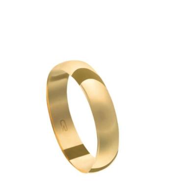 Imagem de Par Aliança Noivado Casamento Ouro 18kl 750 Meia Cana Polida - Atlânti