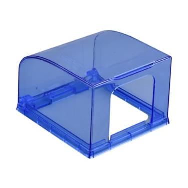 Imagem de WeiLaiKeQi Flip Single Outlet Capa Caixa de saída elétrica Versátil Fácil de instalar acessórios à prova de intempéries Plug Protector for Outdoor, Azul