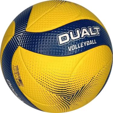 Imagem de Bola de Vôlei Oficial Dualt Amarela/Azul - Topper