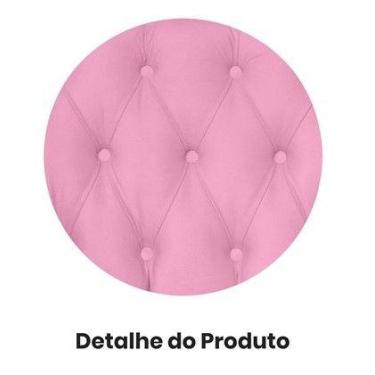 Imagem de Kit Namoradeira + 2 Poltronas Decorativa Dália Suede Rosa Pés Madeira 