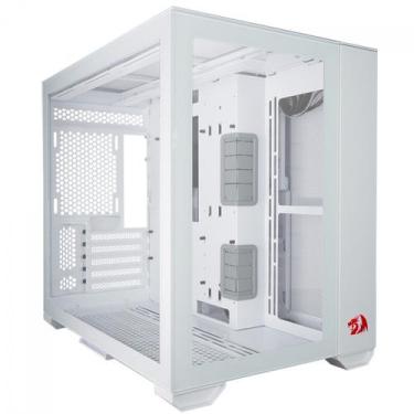 Imagem de Gabinete Gamer Lian Li O11 DMini Redragon White O11DMINIRDW