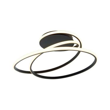 Imagem de Plafon Taschibra Carachi Led Bivolt Preto 3000k Luz Amarela 15051069