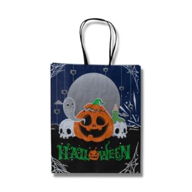 Imagem de Sacola Halloween Sorriso – Kit com 20Unidades (17,5x8,5x21,5cm) – Embalagem Temática para Festas, Doces ou Presentes – Papel Resistente – Ideal para Decoração