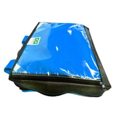 Imagem de Capa Mochila Bag Motoboy 45 litros Impermeavel Reforçada Azul Royal - 