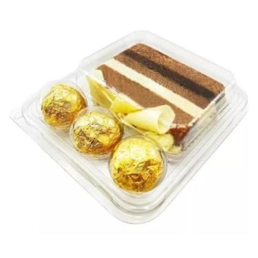 Imagem de Embalagem Fatia De Bolo Torta Brigadeiro Docinhos Festa (60)