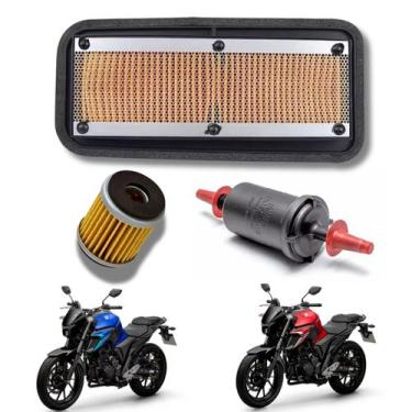 Imagem de Kit Filtro Óleo + Combustível + Ar Fazer Fz25 2018 - 2025 - Yamaha