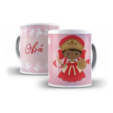 Imagem de Caneca Porcelana Orixá Obá Candomblé e Umbanda - Villa Caneca