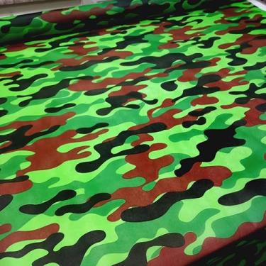 Imagem de TNT Estampado Camuflado Verde Marrom 2.00m X 1,40m