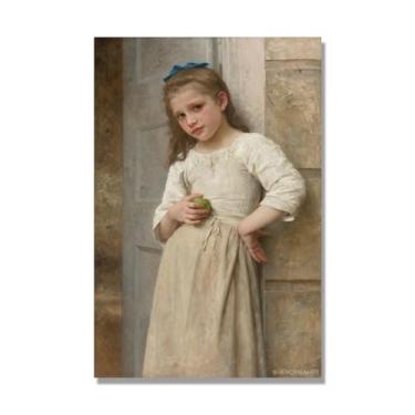 Imagem de NHLDZYH William Adolphe Bouguereau Impressões artísticas - Pintura de retrato - (Menina 7) - Pôster temático de mitologia grega - Pôster de decoração de parede vintage. Tela 40 x 60 cm - 15,8 x 23,7