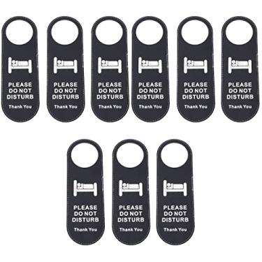 Imagem de Zerodeko 9 peças, placa de cabide de porta não perturbe, placa de couro para pendurar em hotel por favor, maquiagem quarto placa de lembrete dupla face para quarto, hotel, escritório, quarto, banheiro
