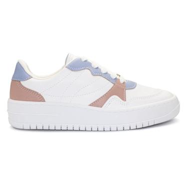 Imagem de Tênis Vizzano Sneaker Recortes Feminino - Branco e Rosa - 40-Feminino