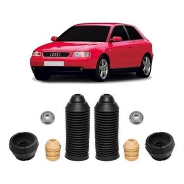 Imagem de 2 Kit Coxim Batente Dianteiro Audi A3 1999 2000 2001 2002 03 - Qualyki