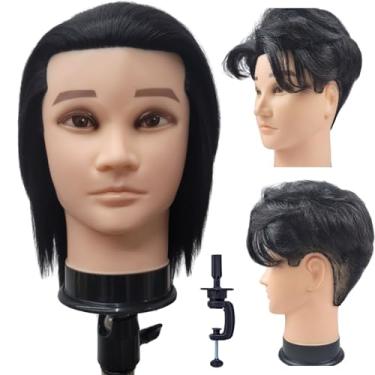 Imagem de Leticia Cabeça De Manequim Barbeiro Para Treinamento Corte Cabelo Masculino