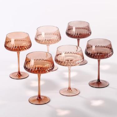 Imagem de SIPBYSOP Conjunto De Taças Venus Coupe Com 6,14 Oz Coloridas Champanhe Para Coquetel Martini, Vintage, Festa Dia Dos Namorados
