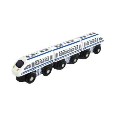 Imagem de Conjunto De Trem Magnético De Madeira Infantil Anime James Locomotiva 