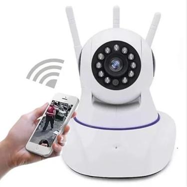 Imagem de Camera Ip Wifi 3 Antenas 360º 720p Hd 720p App Noturna Camera Segurança Robo 3ª Geração