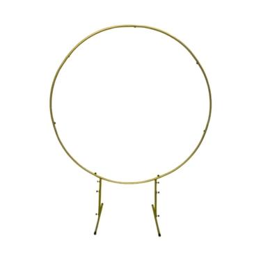 Imagem de Arco Suporte Para Painel De Festa Ferro Desmontável 1,5 X 1,5 Redondo Decoração(dourado)