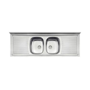 Imagem de Pia de Apoio Tramontina Ribon 2C 34 em Aço Inox 180 x 55 cm