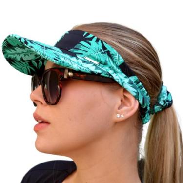 Imagem de kit Viseira de praia + Scrunchie Xuxinha Piscina Atividades Fitness Be