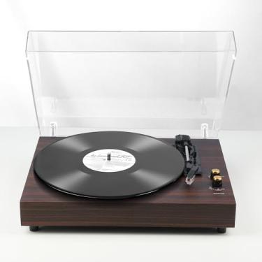 Imagem de Zenkon Vitrola Toca Discos Vinil, Toca Discos Audio Technica Estéreo Surround, Tocador de Vinil com Tempo de Espera Super Longo, Toca Discos Bluetooth Fácil de Usar
