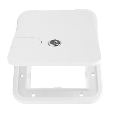 Imagem de Hatch de Cabo de Alimentação de RV de 145x116mm Com Trava de Aço Inoxidável e Chaves, Design Resistente à Erosão Adequado para Trailers, Iates e Muito Mais, Abertura de 180